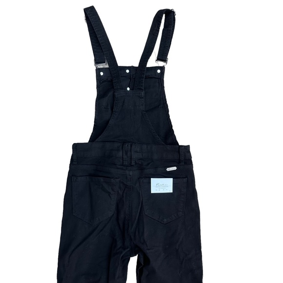 Kancan Overalls Jean Womens Denim Stretch Bibs Boho 90s Black Small NWT - Picture 9 of 16